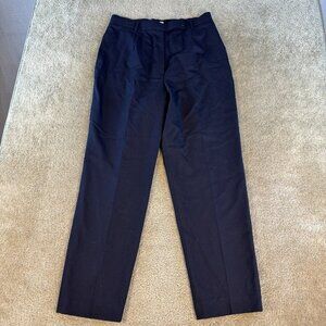 Talbots Womens VTG 90s Pleated Wool Pants Size 16 Blue High Rise Trouser F564
